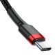 USB-C PD Baseus Cable Cafule PD 2.0 QC 3.0 60W 1m - Black / Red