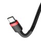 USB-C PD Baseus Cable Cafule PD 2.0 QC 3.0 60W 1m - Black / Red