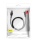 Baseus Halo Micro USB kabelis su LED 3A 1m - Juodas