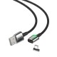 Magnetinis Baseus Zinc Micro USB kabelis 2.4A 1m - Juodas