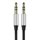 Baseus Yiven audio 3.5mm AUX kabelis 1.5m - Juodas / Sidabrinis