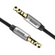 Baseus Yiven audio 3.5mm AUX kabelis 1.5m - Juodas / Sidabrinis