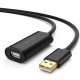 UGREEN US121 aktyvus USB 2.0 prailginimo kabelis 15m - Juodas