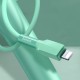  Baseus Silica Gel USB Lightning kabelis 2.4A 1m - Žalias