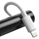 Baseus Simple Wisdom duomenų kabelio komplektas iš USB-C į Lightning PD 20W (2 Vnt), 1.5 m baltos spalvos 