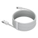 Baseus Simple Wisdom Data kabelių rinkinys USB į C tipo 5A 2vnt 1.5m - Baltas