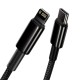 Baseus Tungsten Gold Cable Type-C to iP PD 20W 1m (black)