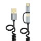 2in1 USB cable Choetech USB-C / Micro USB,  (black)