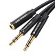 Vention AUX 2x 3.5mm cable 0.3m - Black