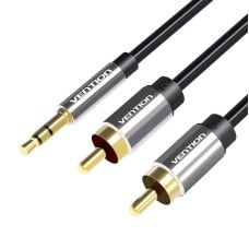 Vention audio cable 3.5mm - 2x RCA 3m - Black