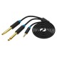 3.5mm TRS Male to 2x 6.35mm Male Audio Cable 1.5m Vention BACBG (black)