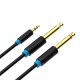 3.5mm TRS Male to 2x 6.35mm Male Audio Cable 1.5m Vention BACBG (black)