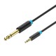 3.5mm TRS Male to 6.35mm Male Audio Cable 2m Vention BABBH (black)