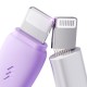 3in1 Joyroom Colorful USB to USB-C/Lightning/Micro USB cable 3.5A, 1m (purple)