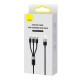 3in1 USB cable Baseus StarSpeed Series, USB-C + Micro + Lightning 3.5A, 1.2m (Black)