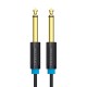 6.35mm TS Male to Male Audio Cable 1m Vention BAABF (black)