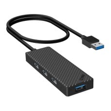 Adapter Hub 4 in 1, INVZI, MH04, 4x USB 3.0 (juodas)