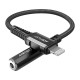 Adapteris Lightning su mini lizdu 3.5 mm Acefast C1-05 18cm (juodas)