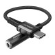 Adapter USB-C to mini jack 3.5mm Acefast C1-07 18cm (black)