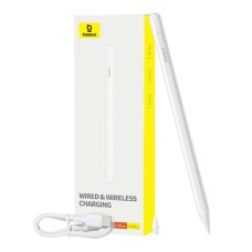 Active stylus Baseus Smooth Writing Series with wireless and cabled charging (White)