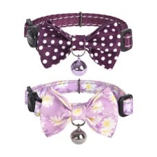 Antkaklio rinkinys Dogness katėms 2 vnt (Calamus Purple/Polka Dot Purple)