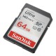 Atminties kortelė SANDISK ULTRA SDXC 64GB 140MB/s UHS-I Class 10 (SDSDUNB-064G-GN6IN)