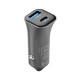 Automobilinis įkroviklis 38W Ricomm RA381 1xUSB-A, 1xUSB-C