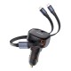 Car Charger Baseus Enjoyment USB-C with USB-C cable and Lightning  60W (black)