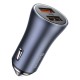 Baseus Golden Contactor Pro car charger 2x USB QC SCP 40W + cable USB - USB-C 1m - Gray