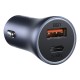 Baseus Golden Contactor Pro car charger, USB + USB-C, QC4.0+, PD, SCP, 40W (gray)