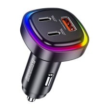 Automobilinis įkroviklis USB, 2x USB-C Remax RCC330, 66W (juodas)