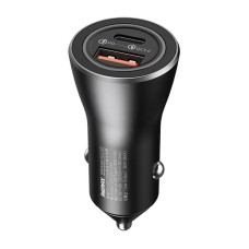 Car charger USB, USB-C  Remax RCC107 (black)