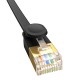 Baseus Cat 7 UTP Ethernet RJ45 kabelis plokščias 0.5 m juodas