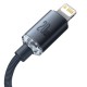 Baseus Crystal kabelis USB-C - Lightning 20W PD 1.2m - Juodas