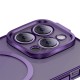 Baseus Glitter Magnetic Case for iPhone 14 Pro + Tempered Glass + Cleaning Kit - Purple