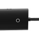 Baseus Lite serijos šakotuvas 4 viename USB-C 4x USB 3.0 + USB-C, 1 m (fekete)