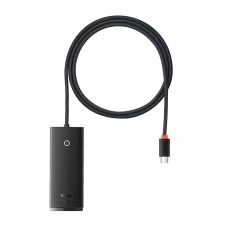 Baseus Lite serijos šakotuvas 4in1 USB-C - 4 x USB 3.0 + USB-C 1m – Juodas