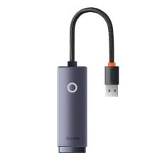 Baseus Lite serijos USB-RJ45 tinklo adapteris 1000 Mbps - pilkas