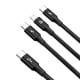 Baseus Rapid Series 3-in-1 cable USB-C For M+L+T 20W 1.5m Black