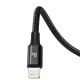 Baseus Rapid serijos 3-in-1 kabelis USB-C skirtas M + L + T 20W 1.5 m juodas