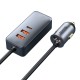 Baseus Share Together car charger with extension cord 3x USB USB-C 120W - Gray