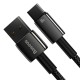 Baseus Tungsten Gold Cable USB to USB-C, 100W, 2m (black)