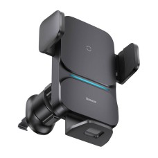 Baseus Wisdom Wireless Charging Air vent Electric Car Phone Holder with Inductive Charger - Black