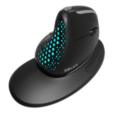 Laidė vertikali pelė Delux M618XSU BT4.0 + 2.4GHz 4000DPI RGB