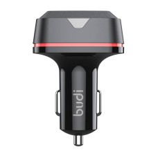 Budi car charger, USB + 2x USB-C, 60W, PD + QC (black)