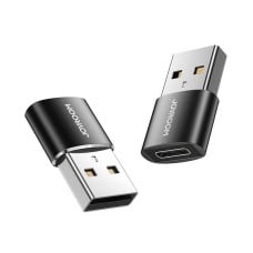 C tipo USB vyriškas-moteriškas adapteris (2 vnt.) Joyroom S-H152 (juodas)