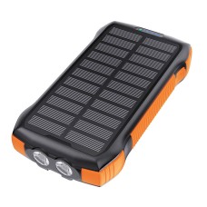 Choetech B567 saulės energijos blokas su indukciniu įkrovimu 3x USB 20000mAh 20W / QC 18W / Qi 10W (juodai oranžinė)