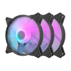 Darkflash C6 RGB kompiuterio ventiliatorių rinkinys 3 vnt 120x120 - juodas