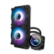 Darkflash DX240 V2 PC Water aušintuvas ARGB 2x 120x120 - juodas