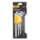 Ilgų šešiakampių raktų rinkinys 1.5-10mm Deli Tools EDL3088 - sidabrinis